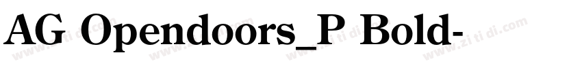 AG Opendoors_P Bold字体转换